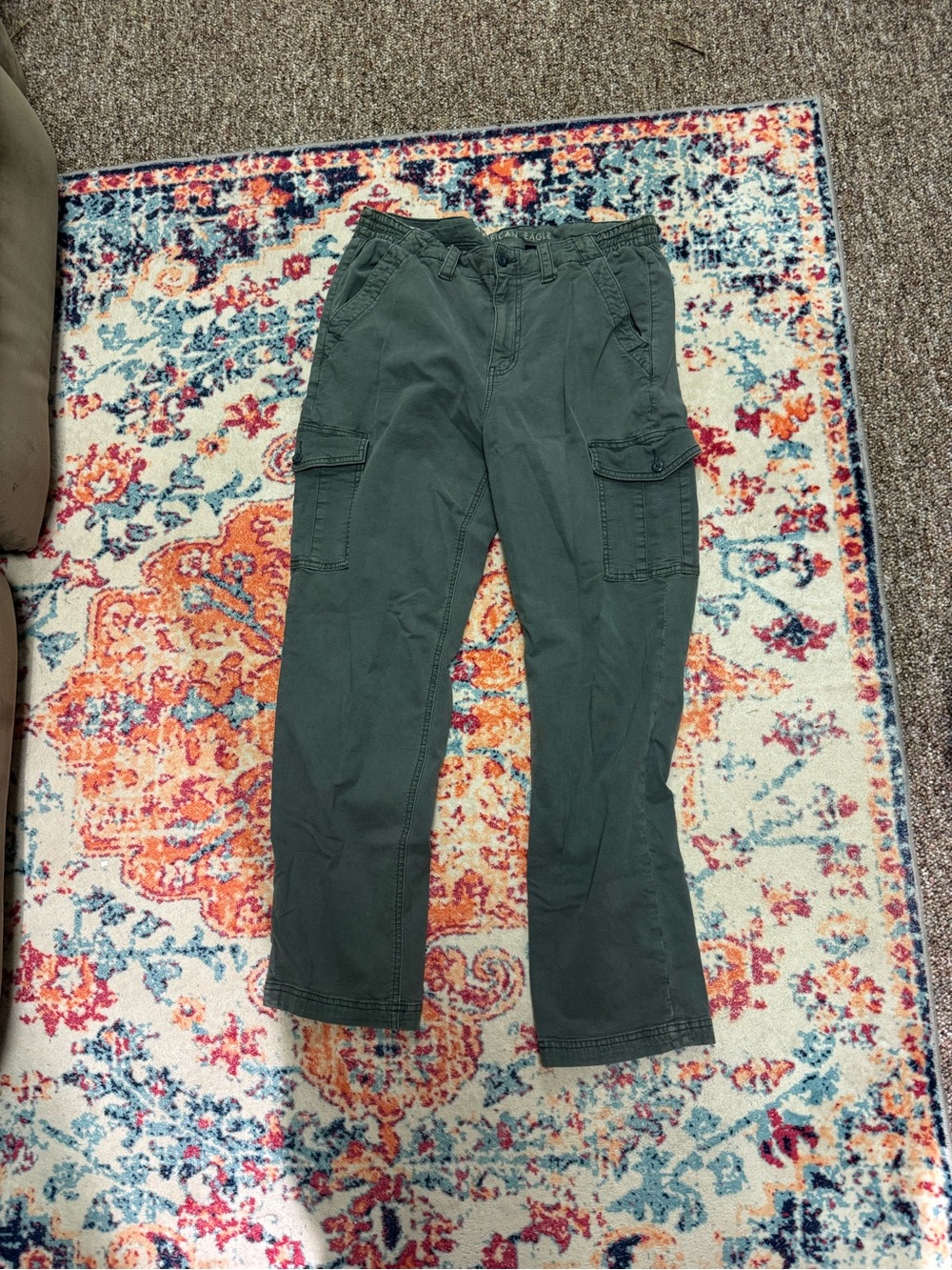 American Eagle Outfitters Olive Green Straight Leg Cargo Pants